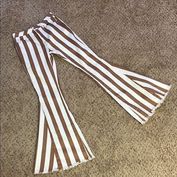 NWOT Saints & Hearts Striped Bell Bottom Pants - Picture 2 of 10